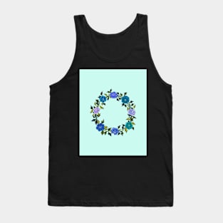 Minhwa: Peony Wreath Blue A Type (Korean traditional/folk art) Tank Top